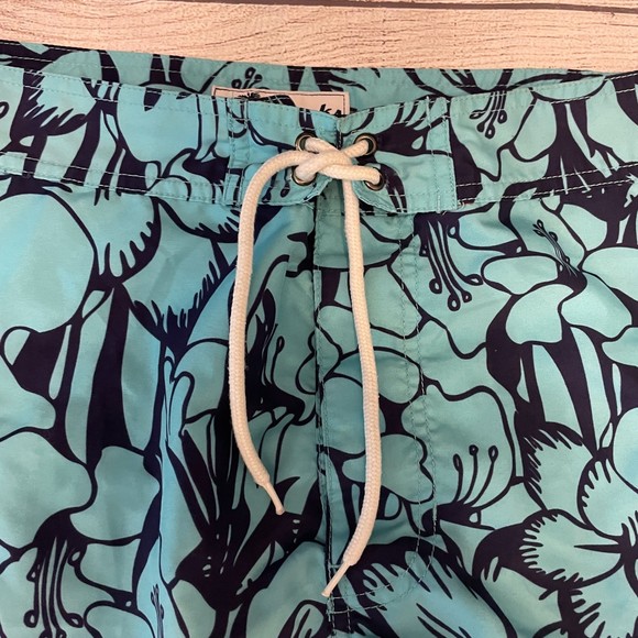 MENS TRUNKS SURF & SWIM BLUE TROPICAL HAWAIIAN BOARD SHORTS SIZE 36 - Picture 3 of 11